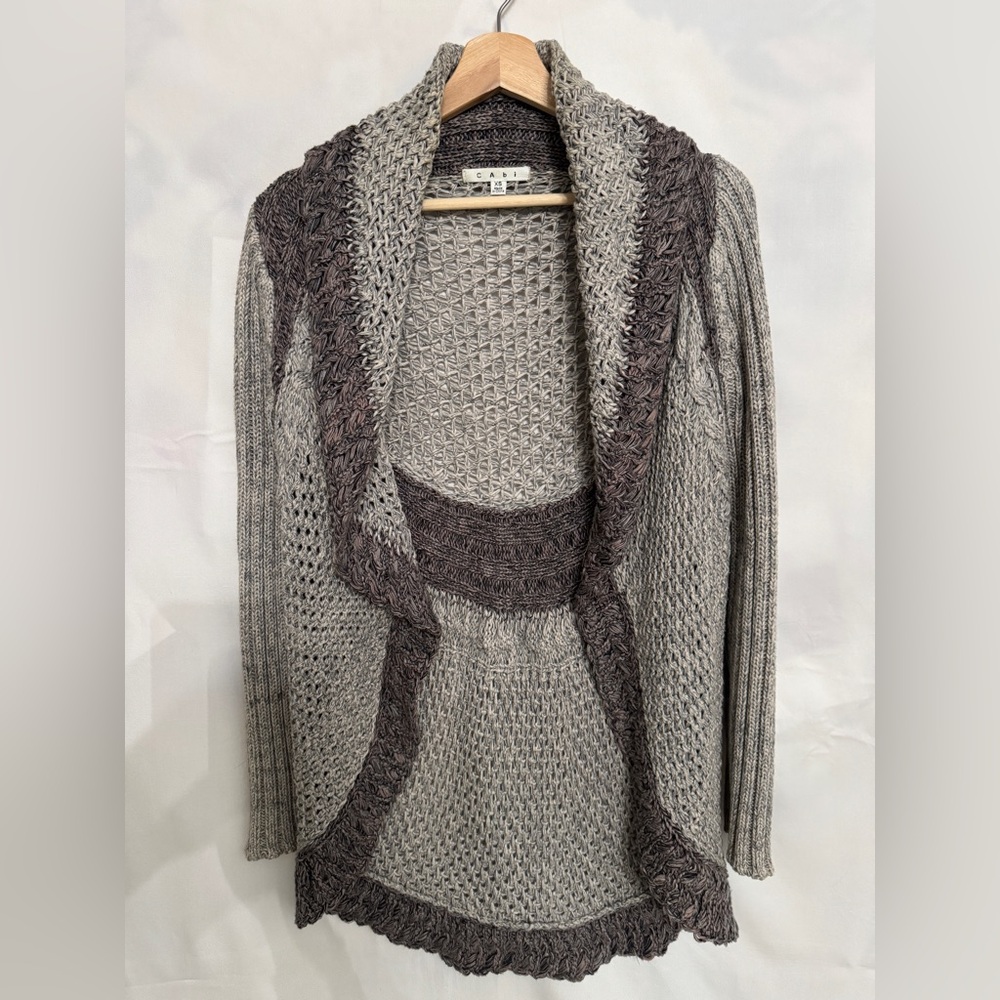 CAbi knit open cardigan sweater size XS